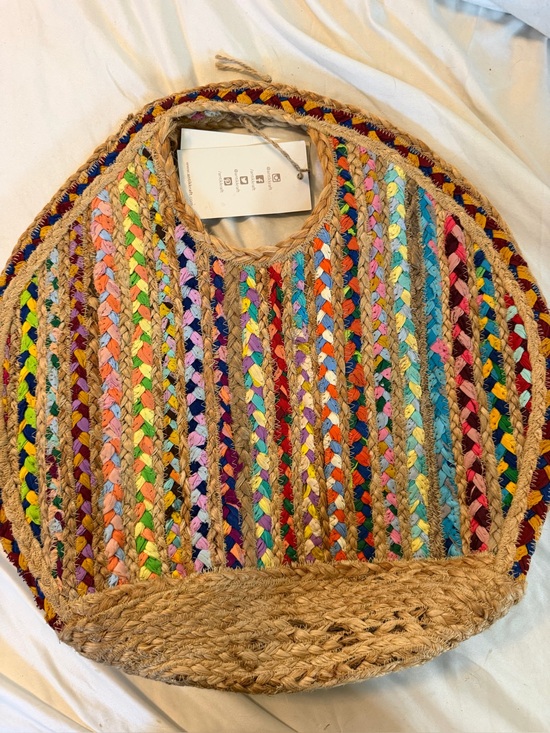 Antik Kraft Handbags - NWT Antik Kraft Ruhi Colorful Braided Jute Bag